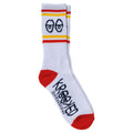 Krooked Eyes White Red Golden Yellow Black Socks