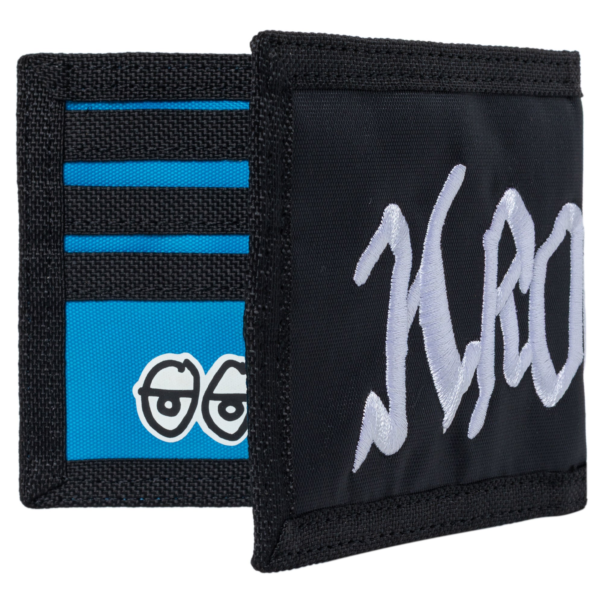 Krooked Double Ok Script Black White Bi-Fold Wallet