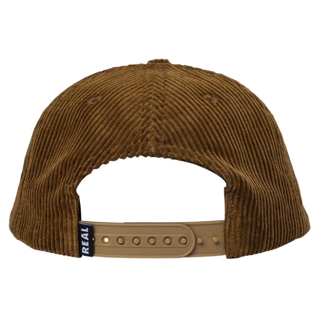 Real Bubble Oval Corduroy Brown Snapback Hat