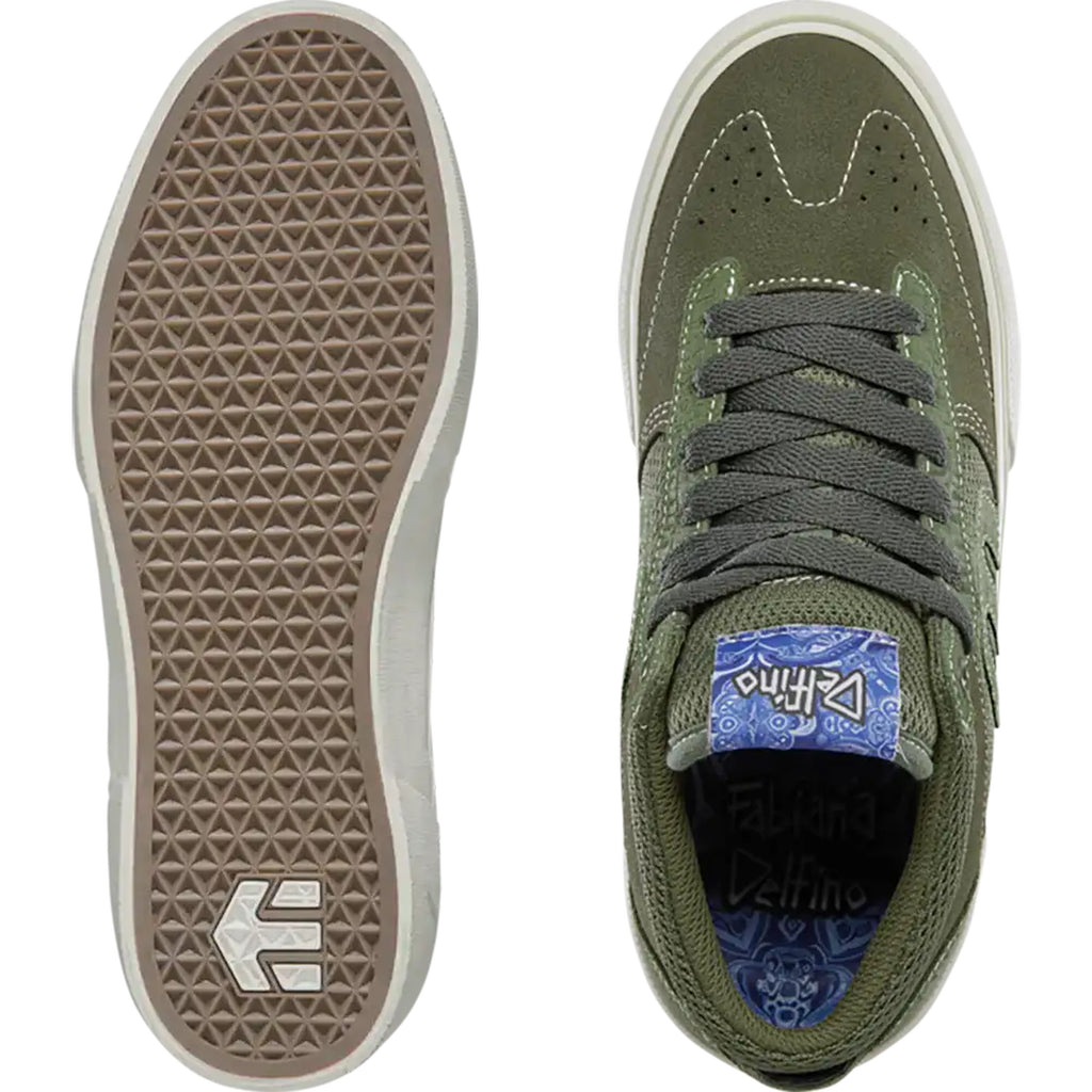 Etnies Windrow Vulc Mid Green Fabiana Delfino Skateboard Shoe