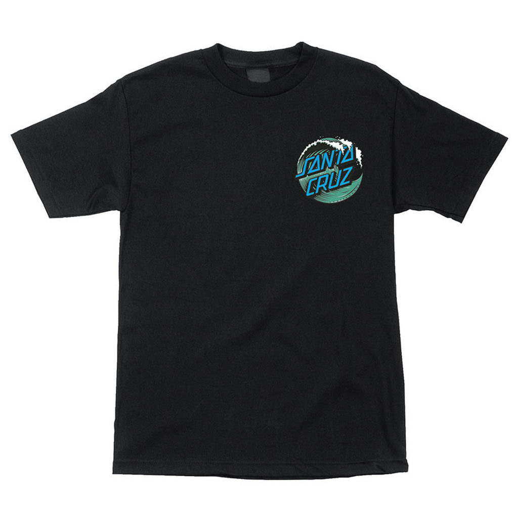 Santa Cruz Wave Dot S/S Heavyweight Black T-Shirt