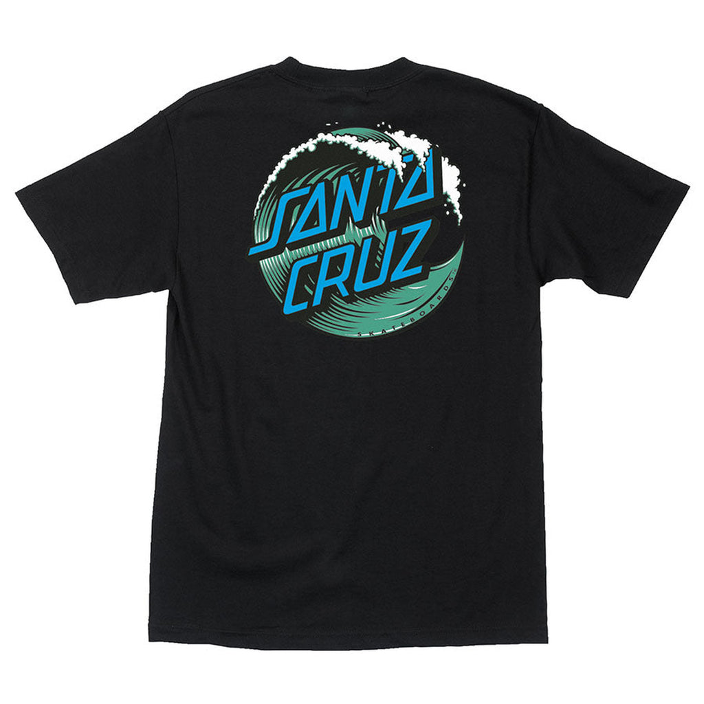 Santa Cruz Wave Dot S/S Heavyweight Black T-Shirt