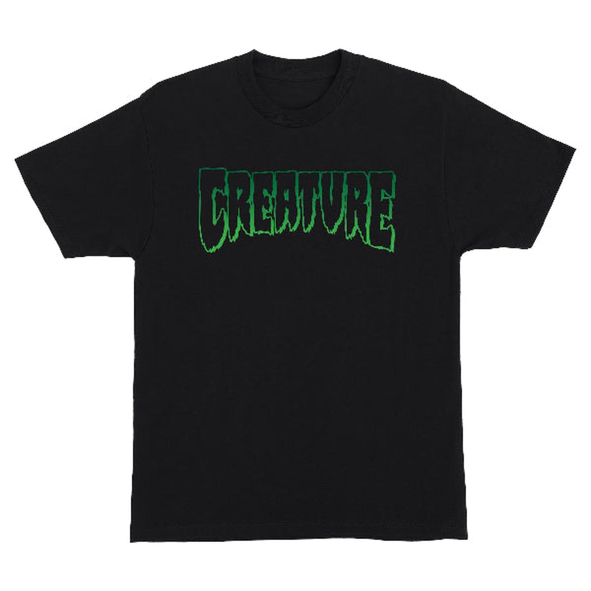 Creature Logo Outline S/S Heavyweight Black T-Shirt