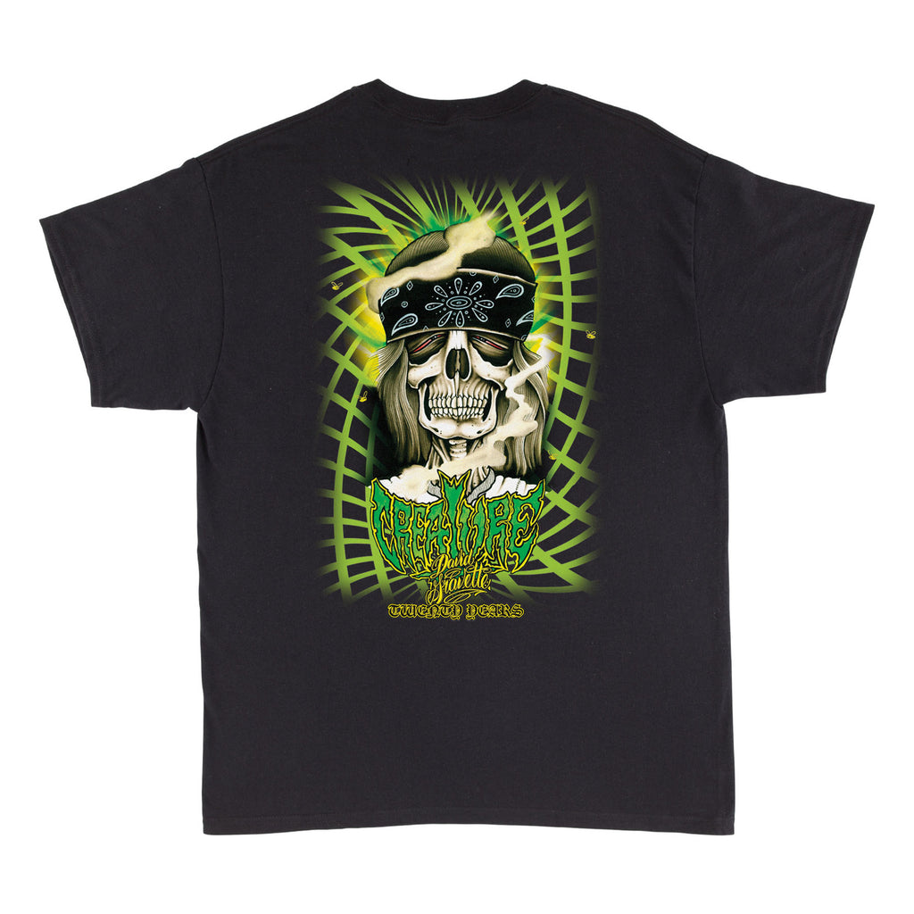 Creature Gravette Hippie Skull 20th S/S Pocket Black T-Shirt