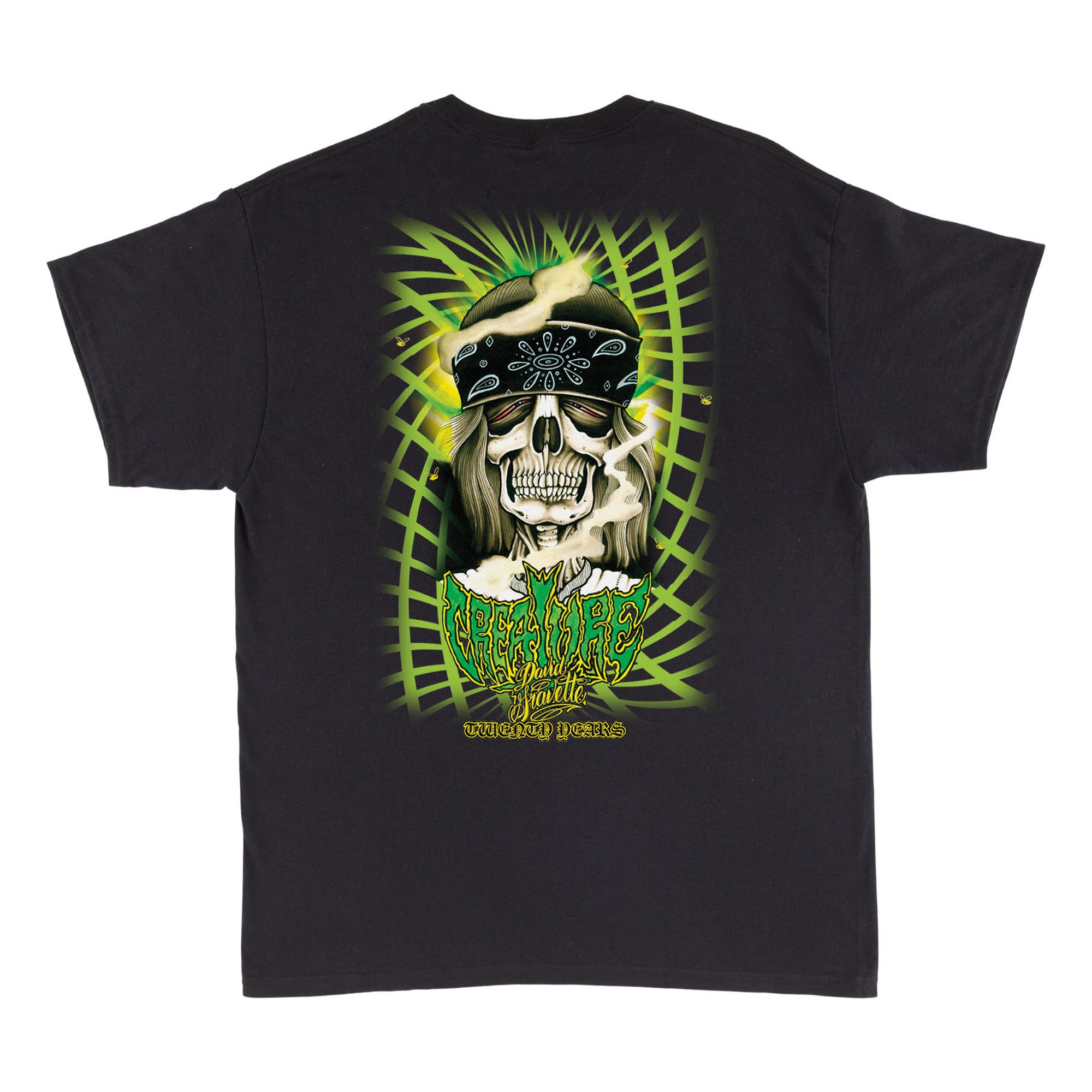 Creature Gravette Hippie Skull 20th S/S Pocket Black T-Shirt