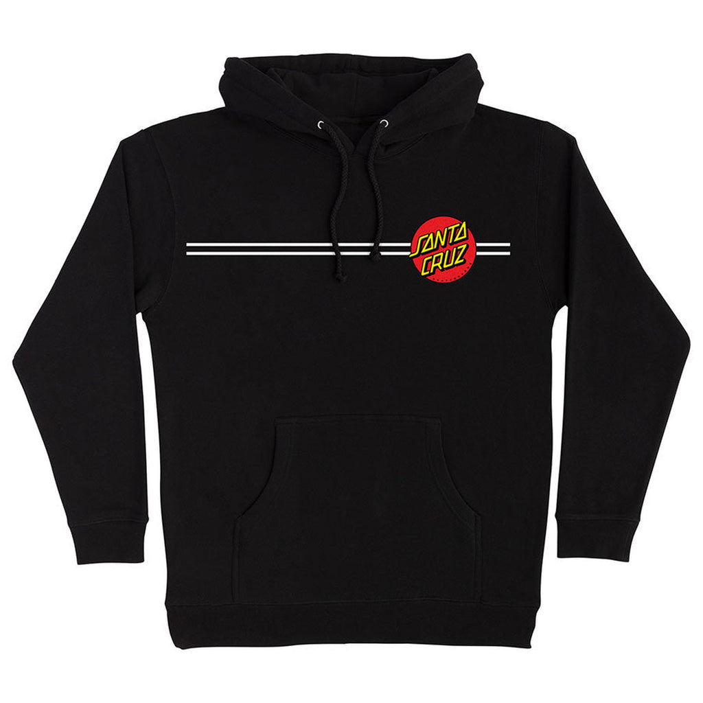 Santa Cruz Classic Dot P/O Hooded Heavyweight Black Hoodie