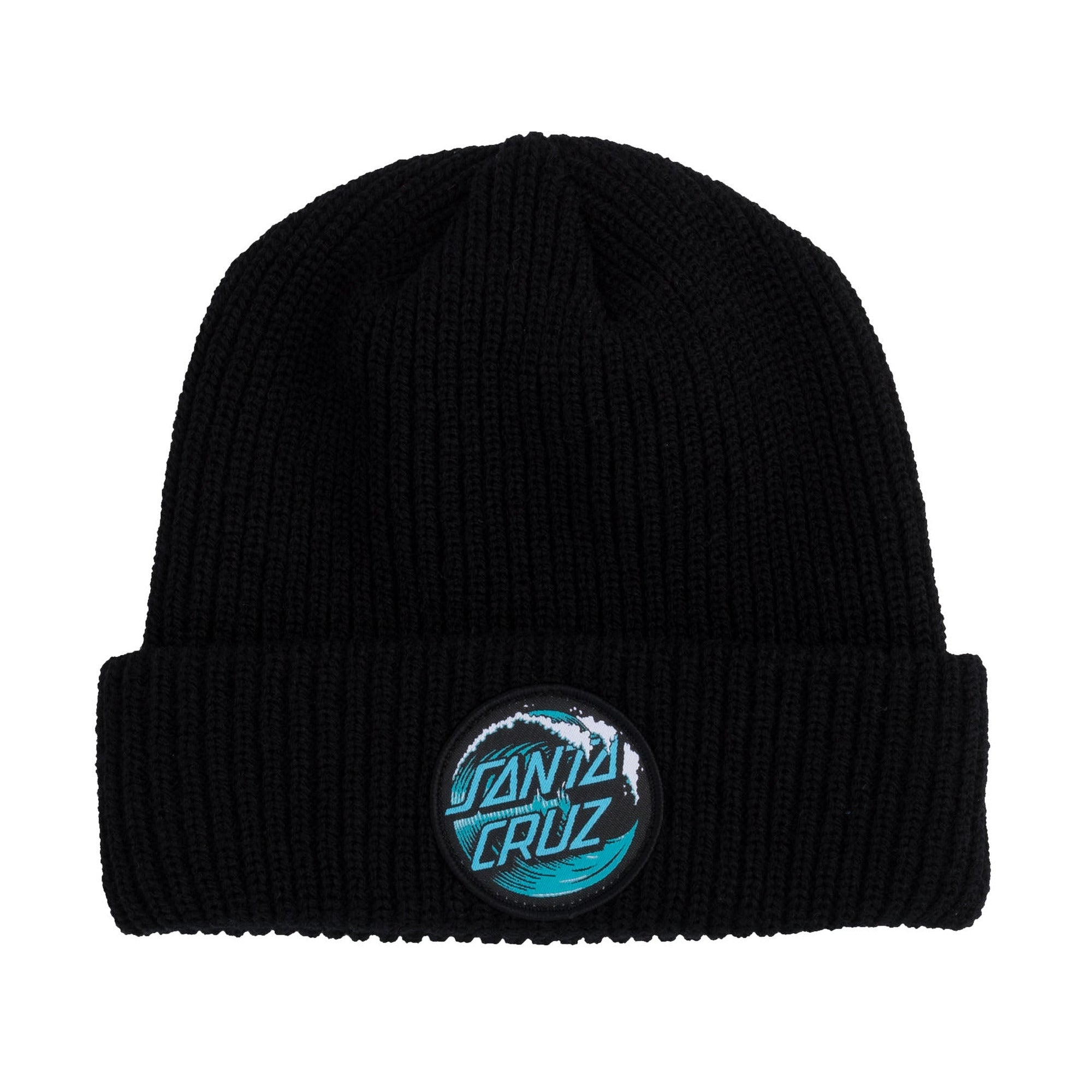 Santa Cruz Wave Dot Beanie Long Shoreman Black OS Unisex Hat