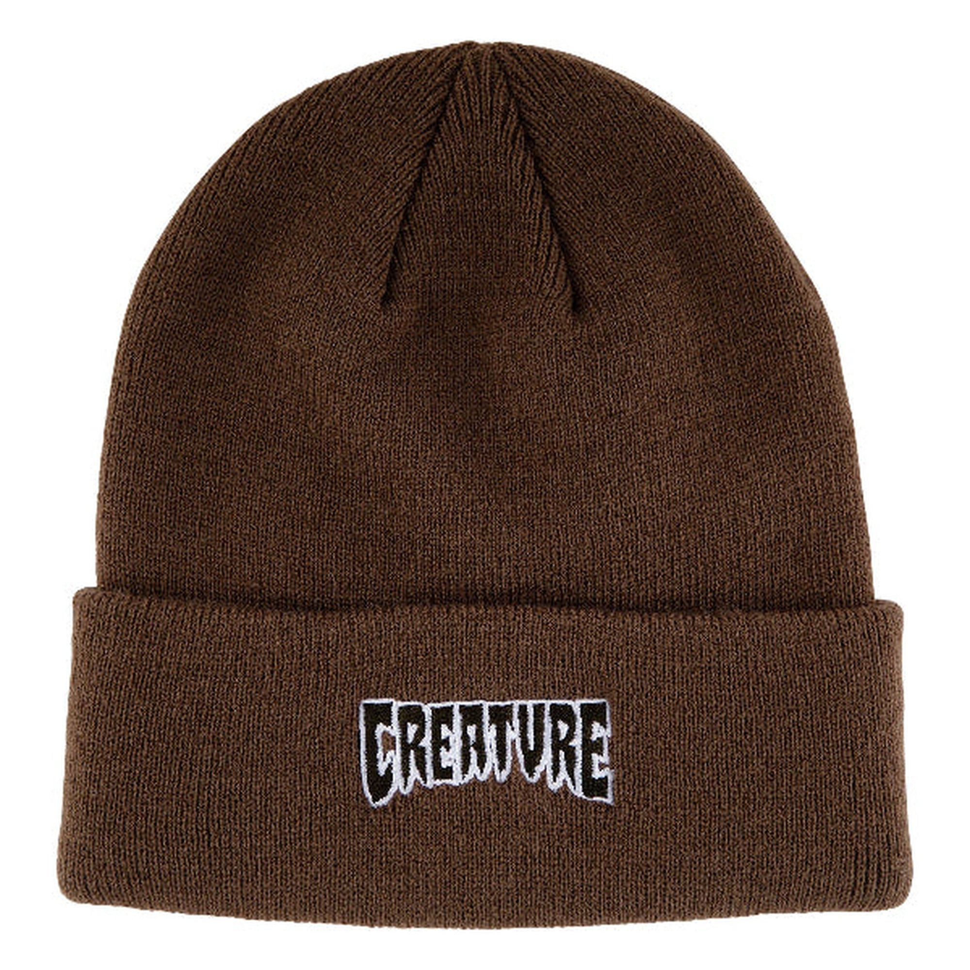 Creature Logo Outline Beanie Long Shoreman Brown OS Unisex Hat