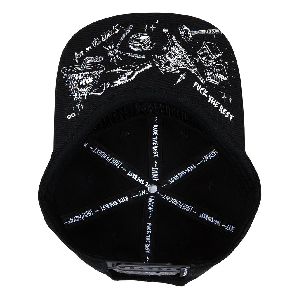 Independent  Bratrud Notebook Snapback Unstructured Black OS Unisex Hat