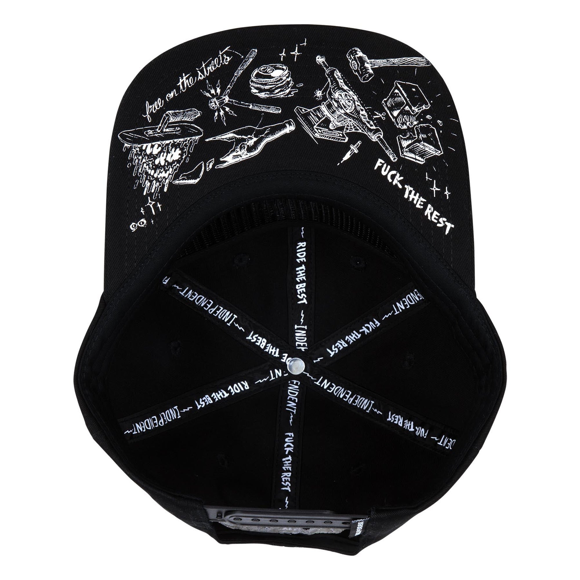 Independent  Bratrud Notebook Snapback Unstructured Black OS Unisex Hat