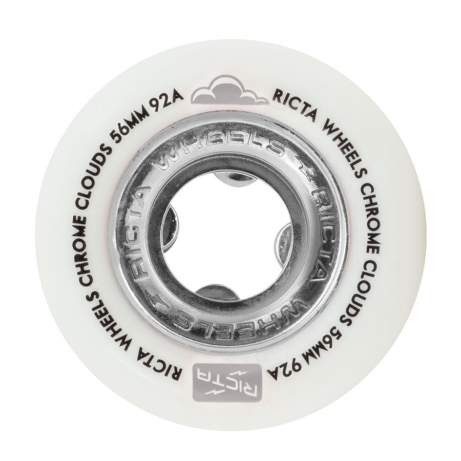 Ricta Clouds 56mm 92a Chrome Black Skateboard Wheels