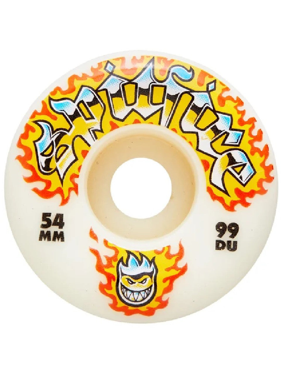 Spitfire F4 (Formula Four) 99D Chrome Venom Conical Full Natural White Orange Skateboard Wheels