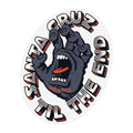 Santa Cruz Till The End Hand 4" x 5" Grey Sticker