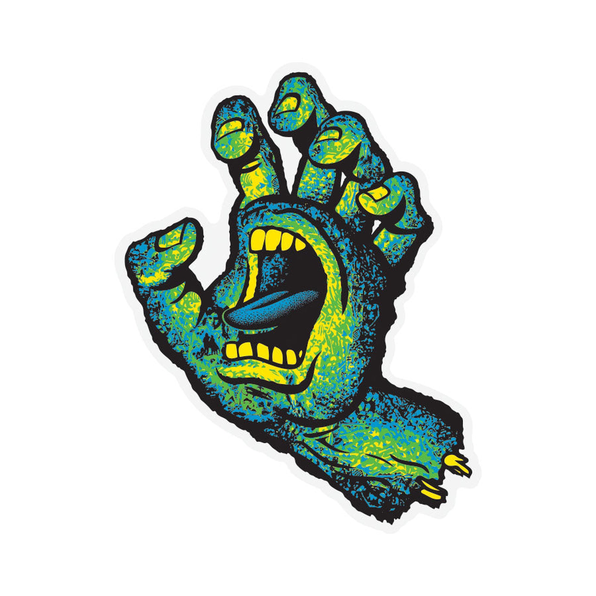 Santa Cruz Street Creep Hand 4.6" x 6" Green Sticker