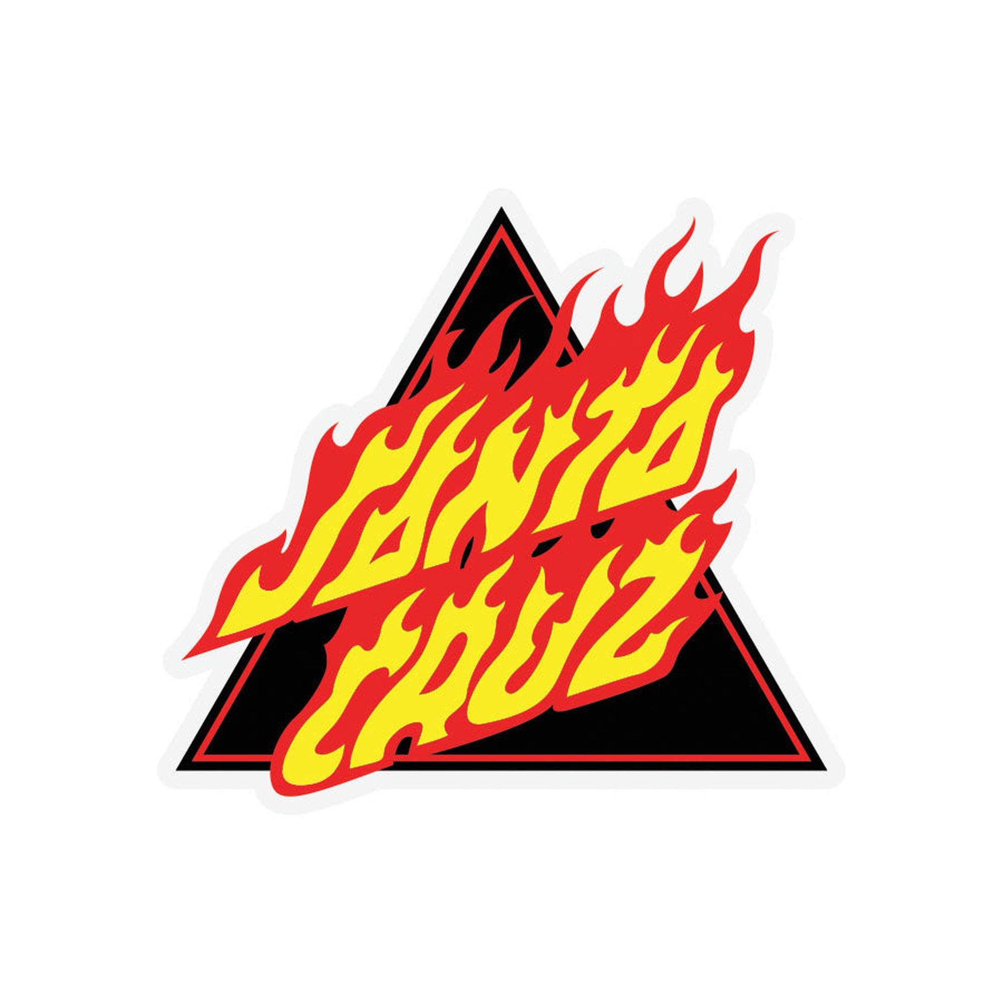 Santa Cruz Flamed Not A Dot 5" x 4.5" Red Black Sticker