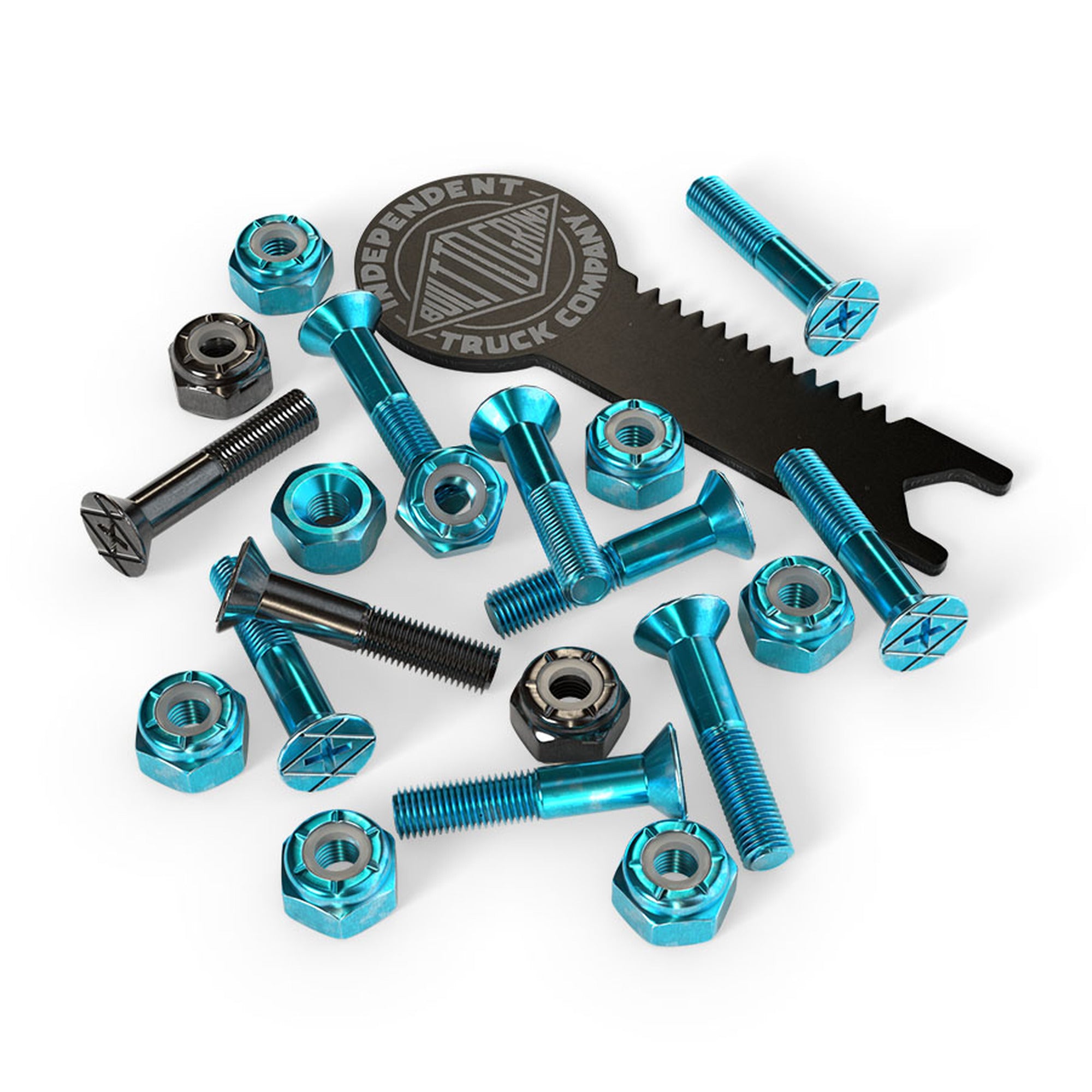 Independent Blue & Black 1" Phillips w/ Tool Skateboard Hardware