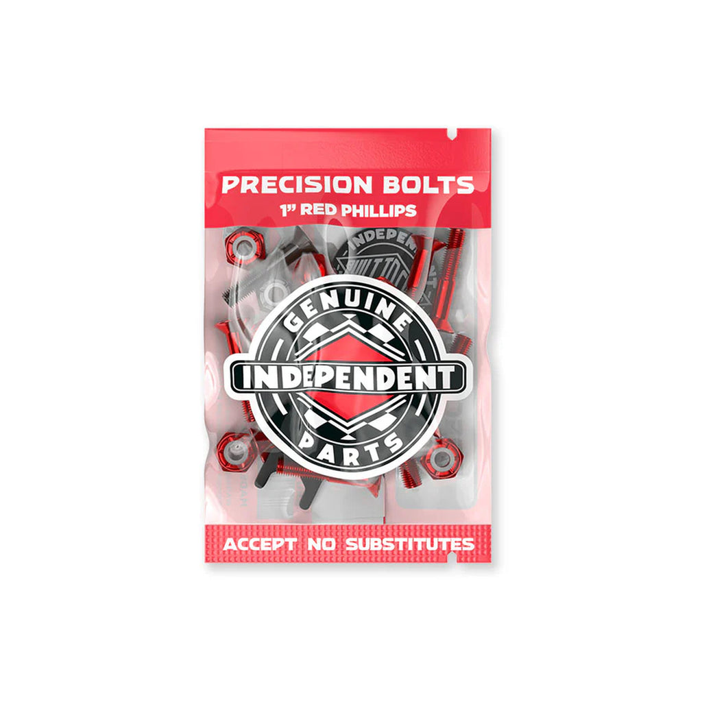 Independent Red & Black 1" Phillips With Tool Skateboard Hardware