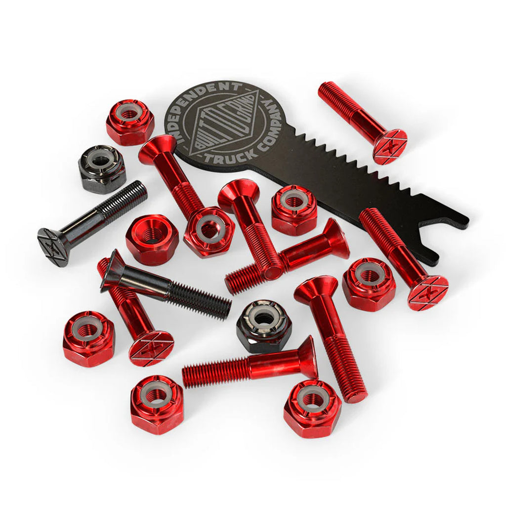 Independent Red & Black 1" Phillips With Tool Skateboard Hardware