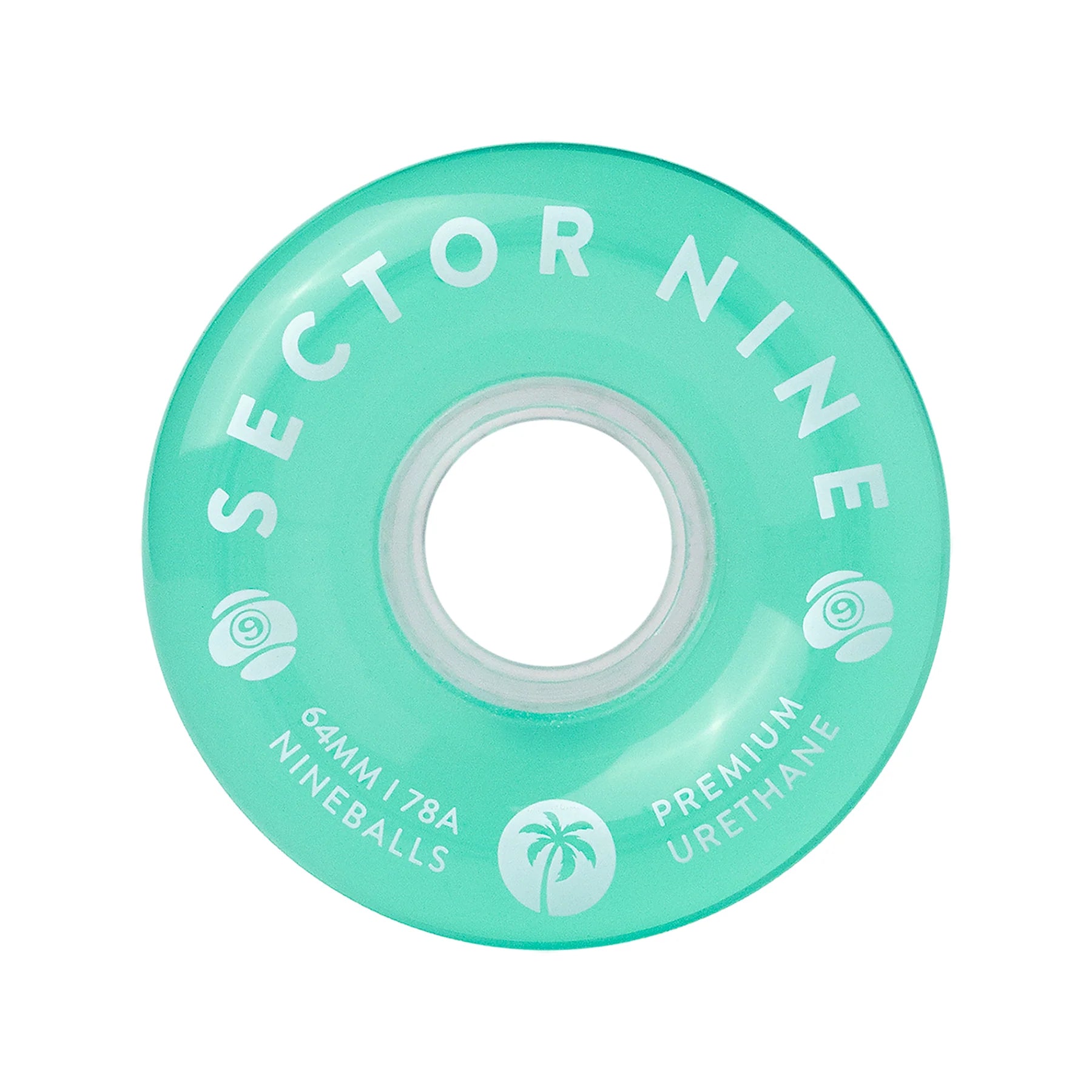 Sector 9 Nineballs 64mm 78a Teal Skateboard Wheels