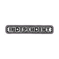 Independent Husky Bar 8" x 1" Black White Sticker