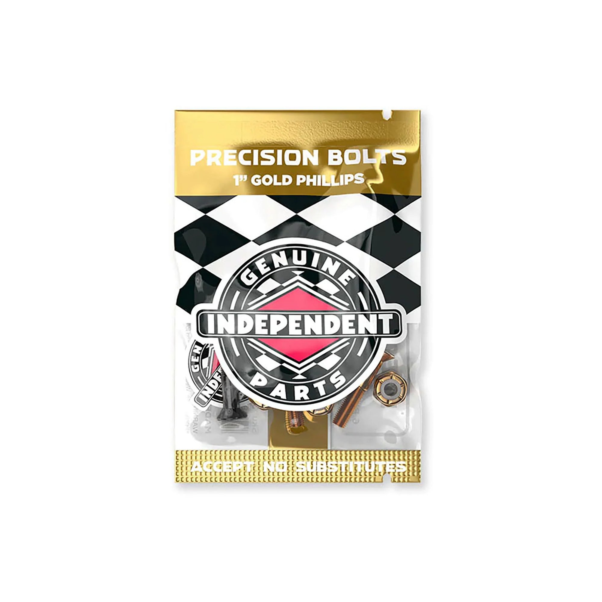 Independent Black & Gold 1" Phillips Skateboard Hardware