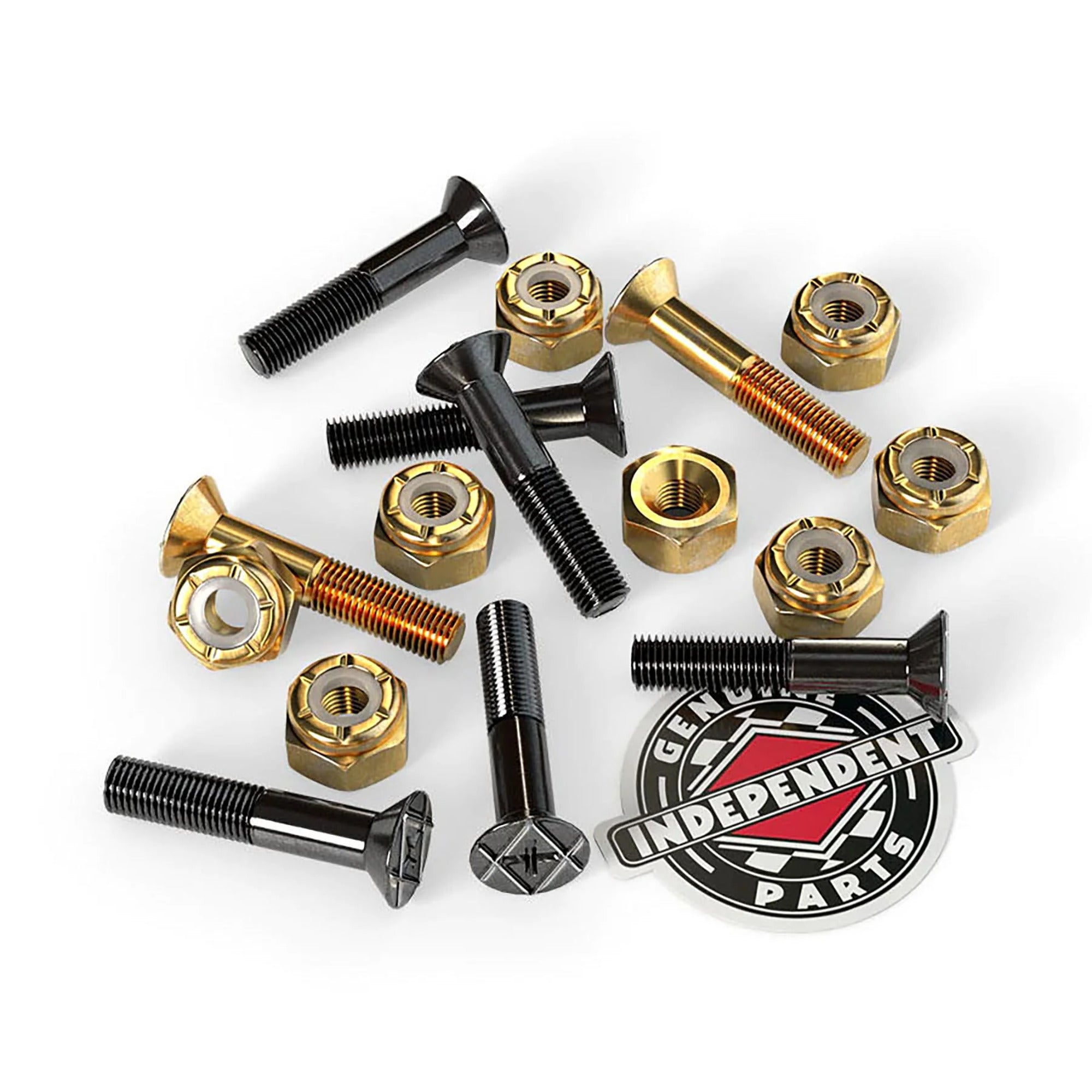 Independent Black & Gold 1" Phillips Skateboard Hardware