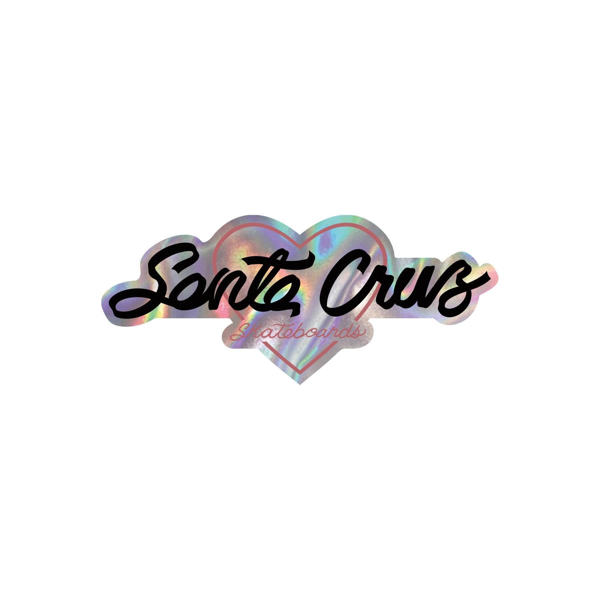 Santa Cruz Love Script Holographic 4.5" x 2" Sticker