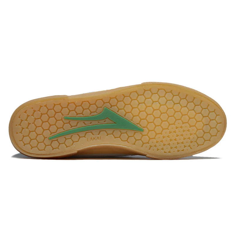 Lakai Cambridge White/Green Leather St Pattys Day Skateboard Shoe