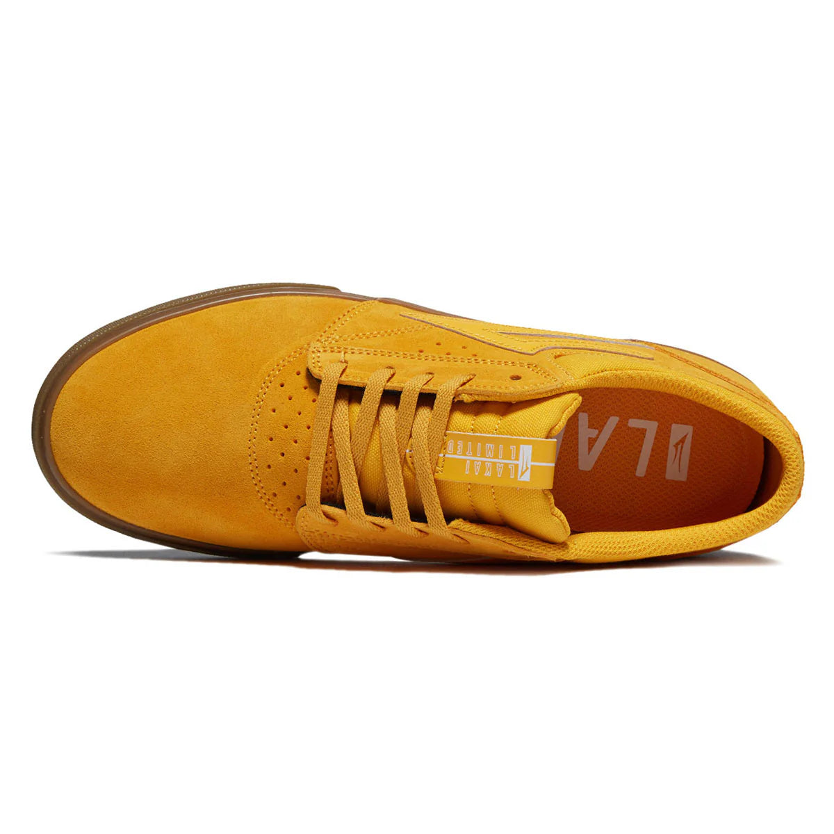 Lakai Griffin Yellow/Gum Suede Skateboard Shoe