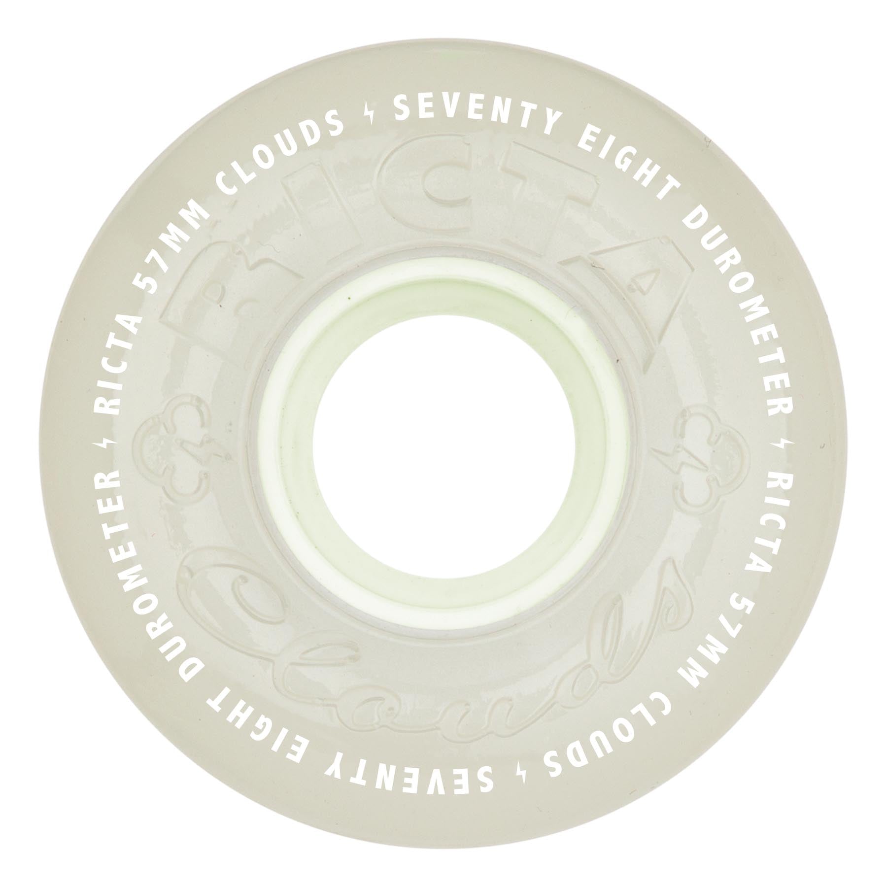 Ricta Clouds 57mm 78a GITD Aqua Skateboard Wheels