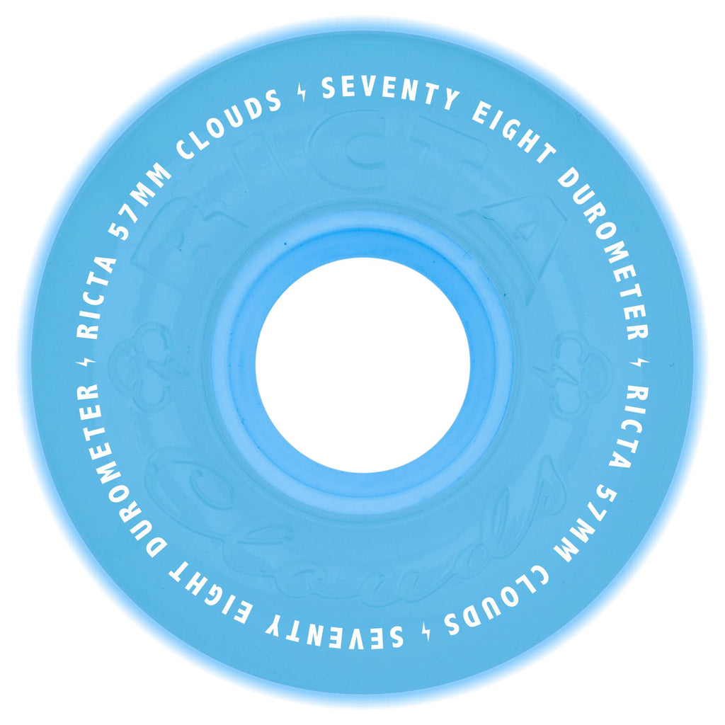 Ricta Clouds 57mm 78a GITD Aqua Skateboard Wheels