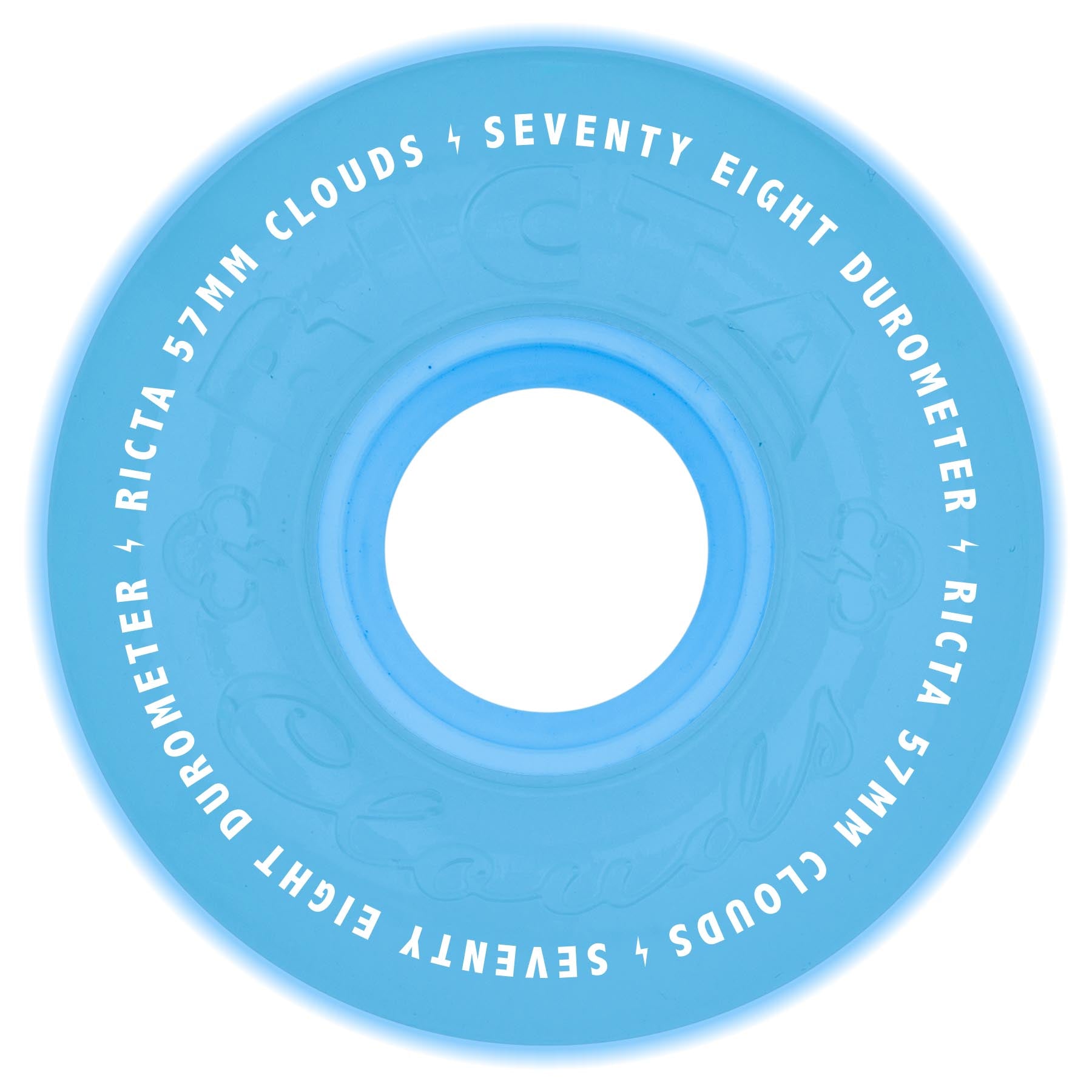 Ricta Clouds 57mm 78a GITD Aqua Skateboard Wheels