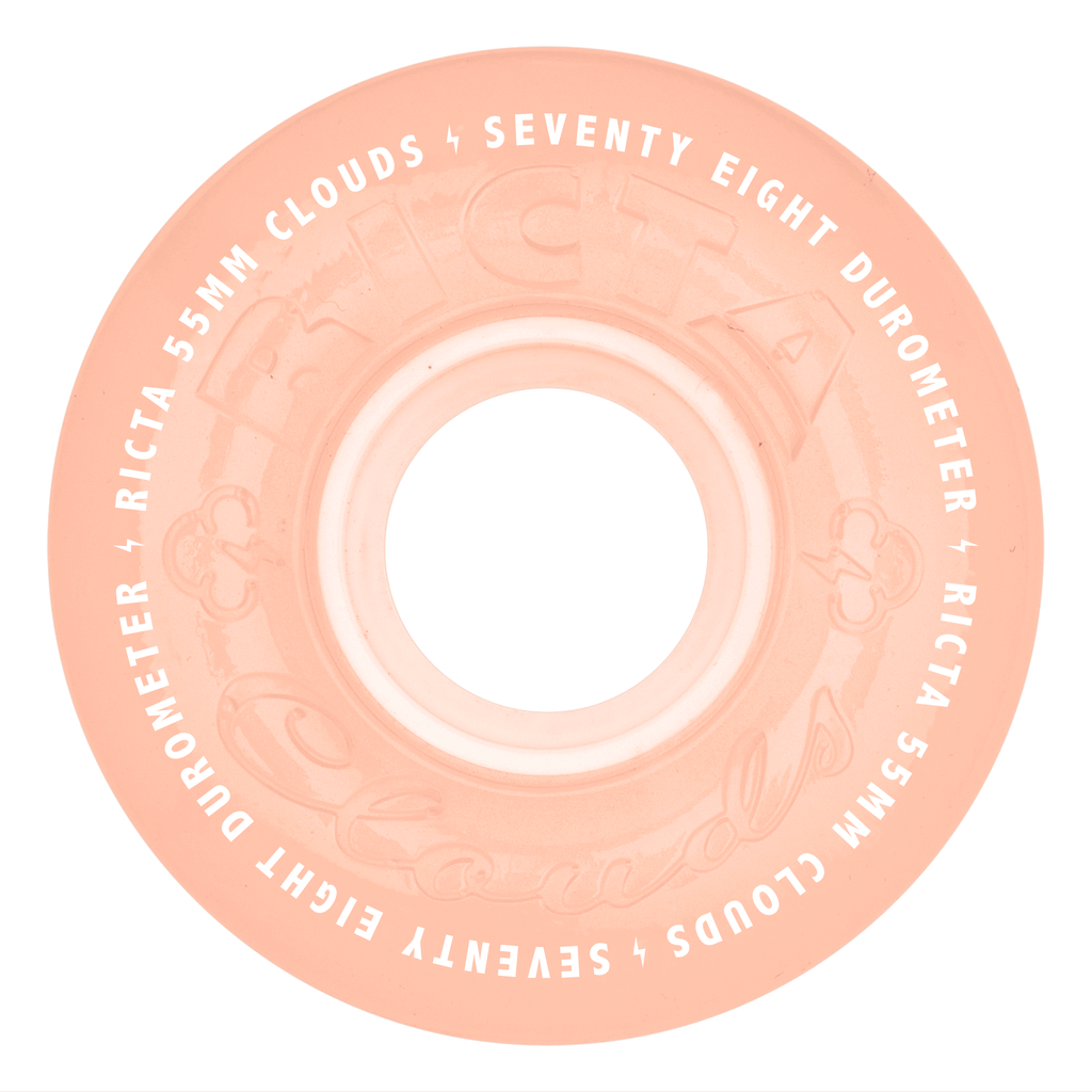 Ricta Clouds 55mm 78a Red GITD Skateboard Wheels