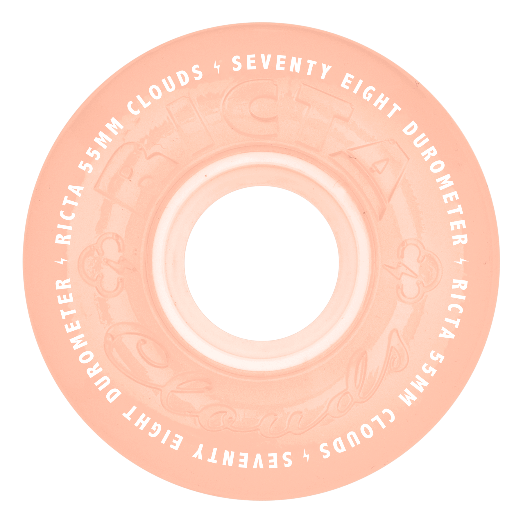 Ricta Clouds 55mm 78a Red GITD Skateboard Wheels