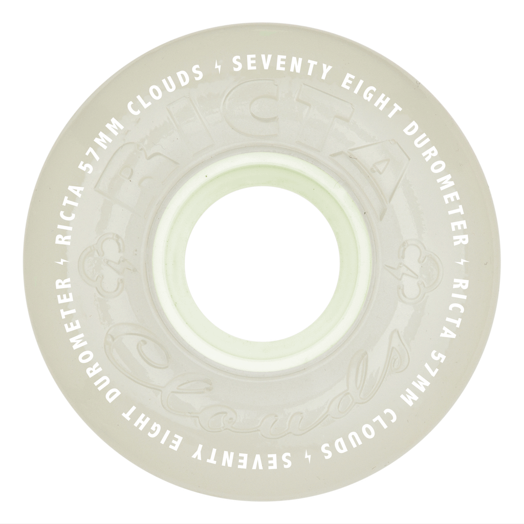 Ricta Clouds 57mm 78a GITD Aqua Skateboard Wheels