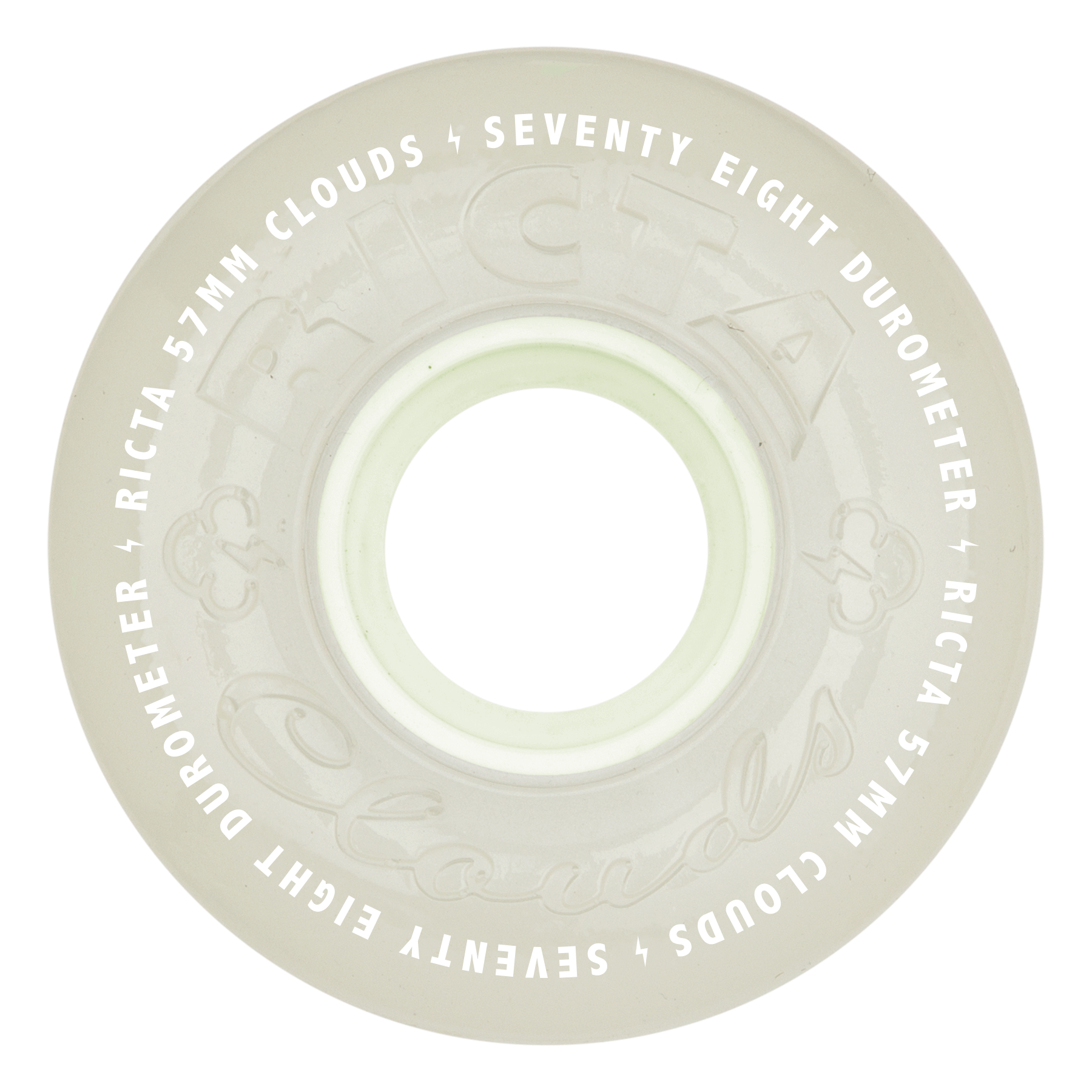 Ricta Clouds 57mm 78a GITD Aqua Skateboard Wheels