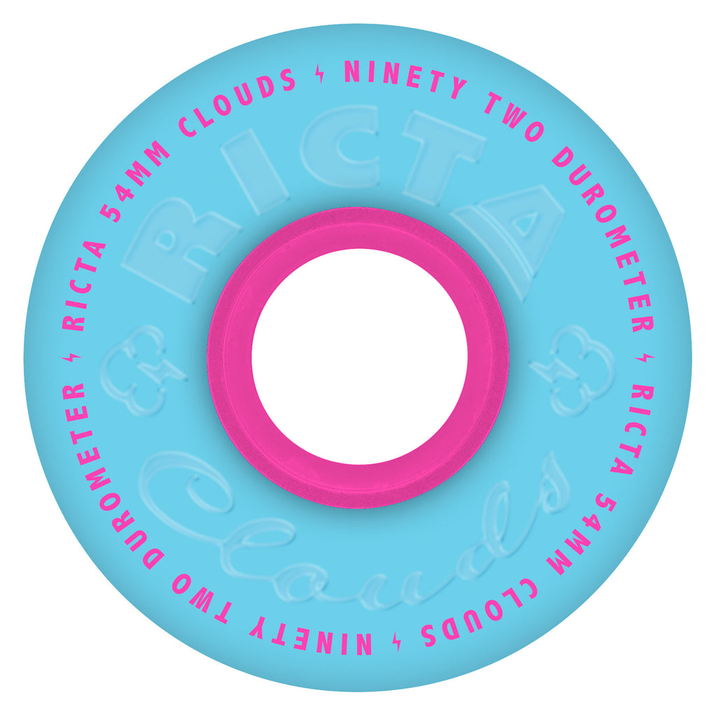 Ricta Clouds 54mm 92a Blue Pink Skateboard Wheels