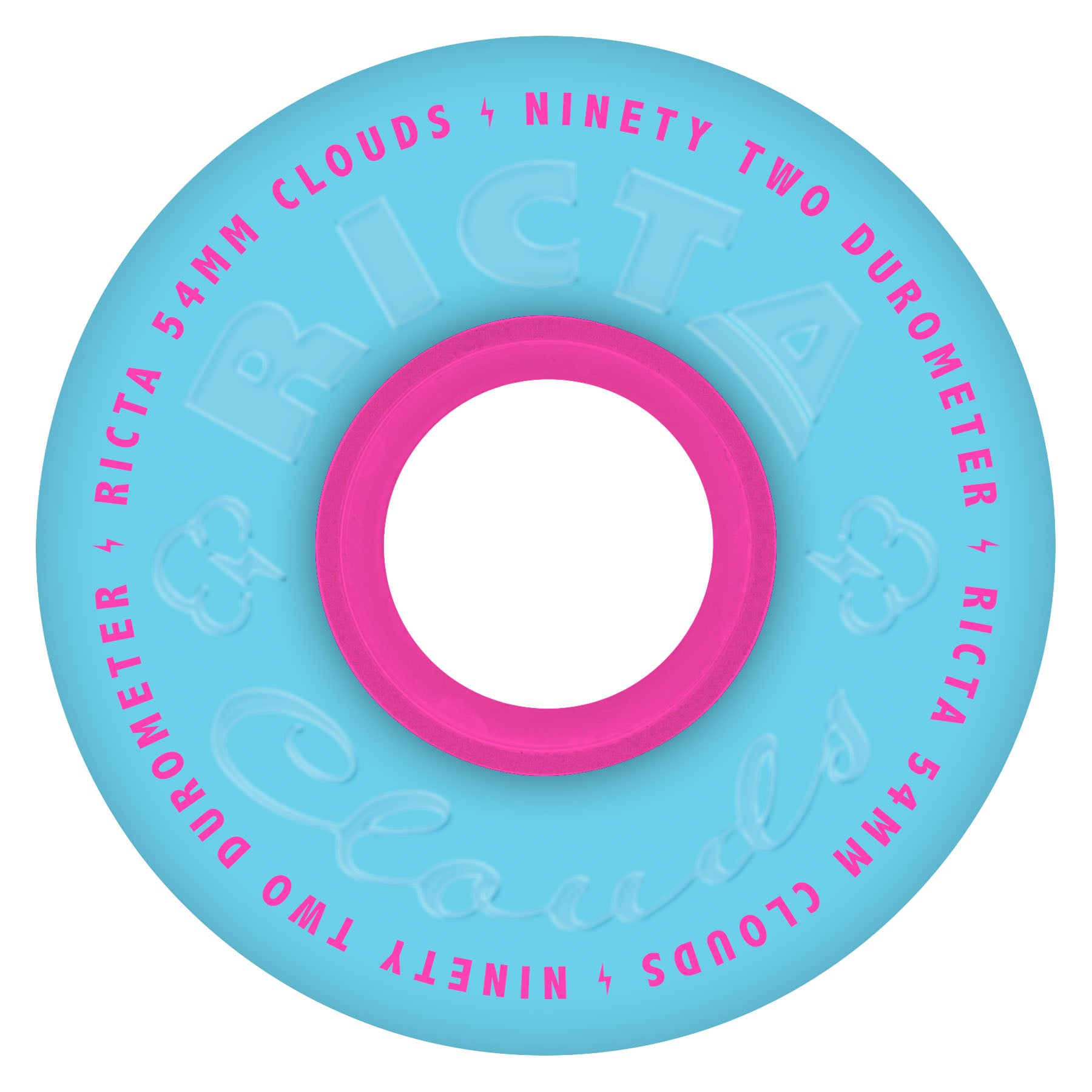 Ricta Clouds 54mm 92a Blue Pink Skateboard Wheels