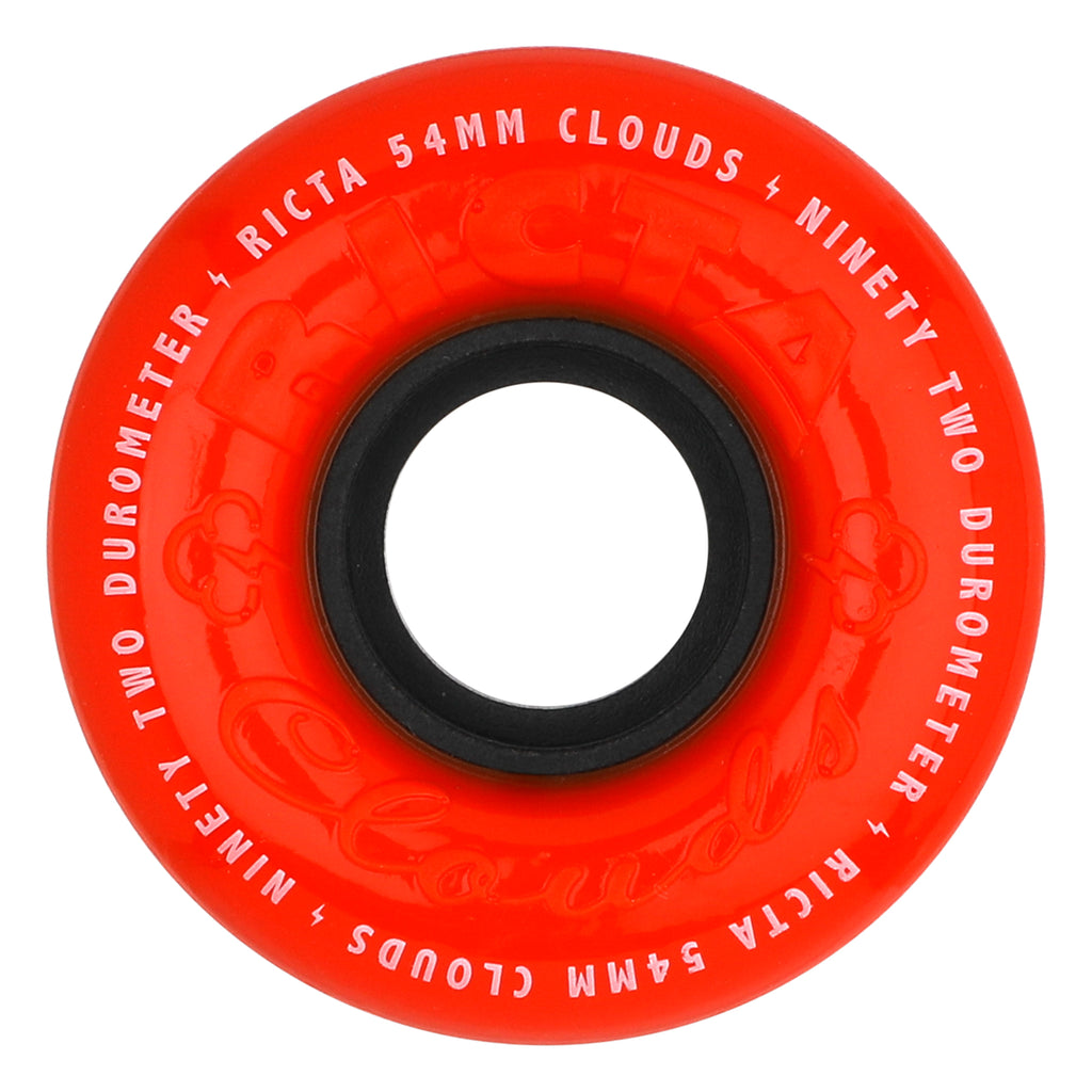 Ricta Clouds 54mm 92a Red Orange Skateboard Wheels