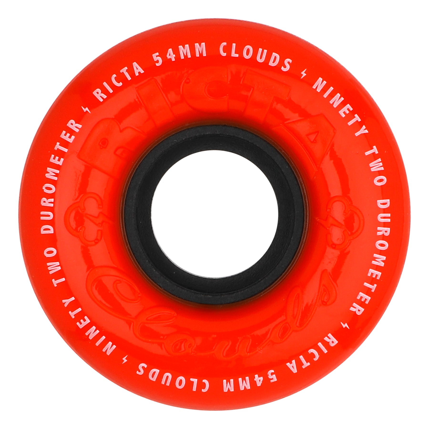 Ricta Clouds 54mm 92a Red Orange Skateboard Wheels
