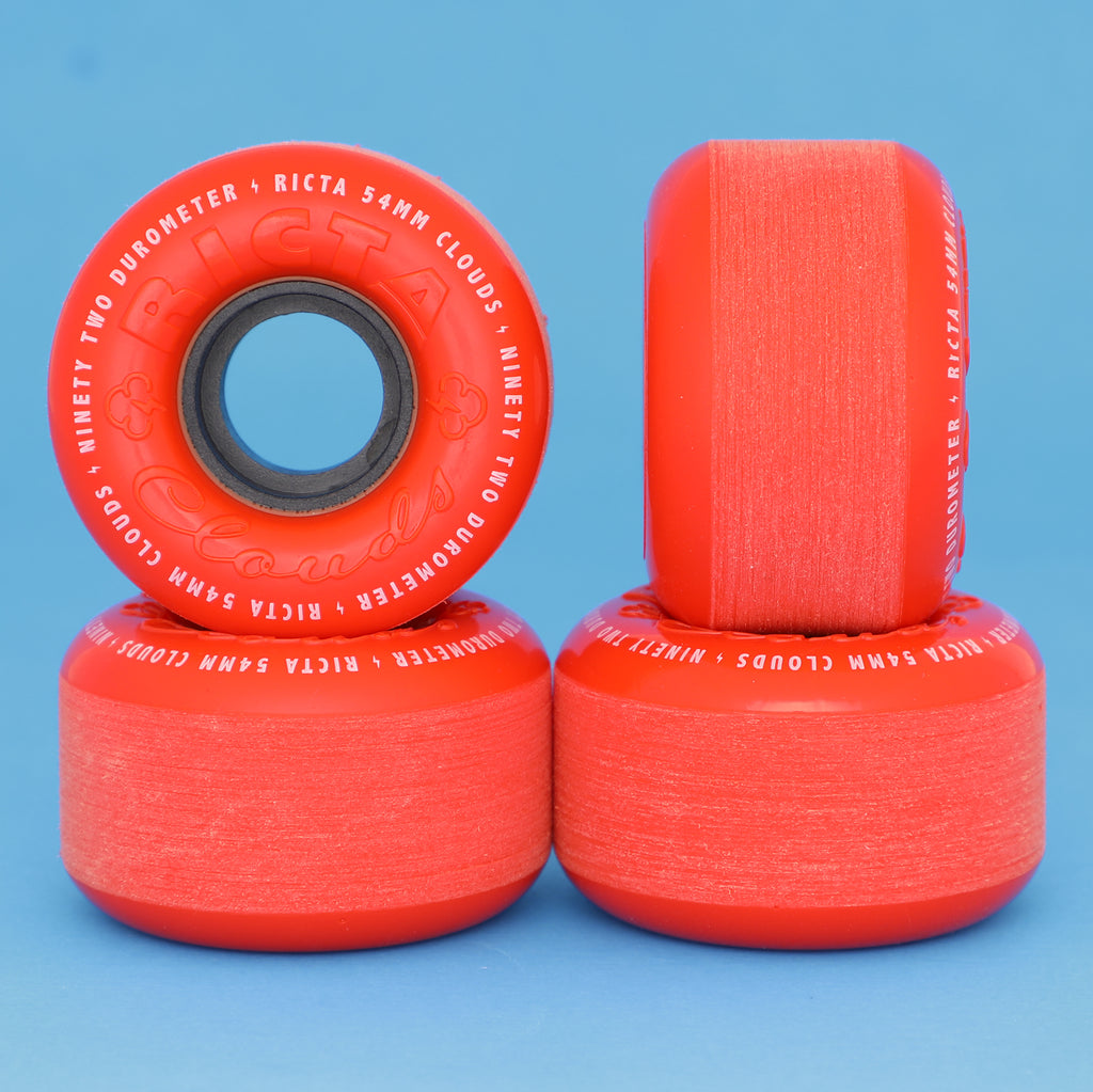 Ricta Clouds 54mm 92a Red Orange Skateboard Wheels
