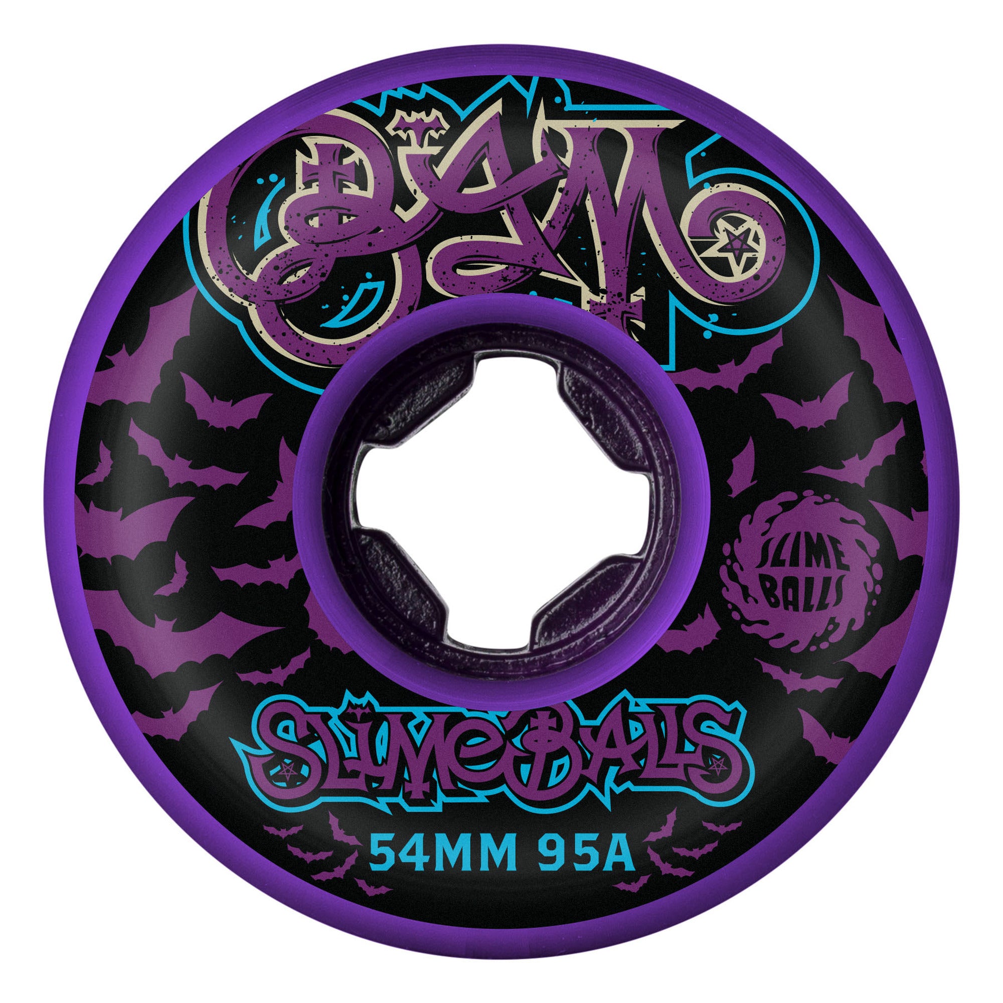 Slime Balls Bam Margera Guest 54mm 95a Purple Hardline Wheels