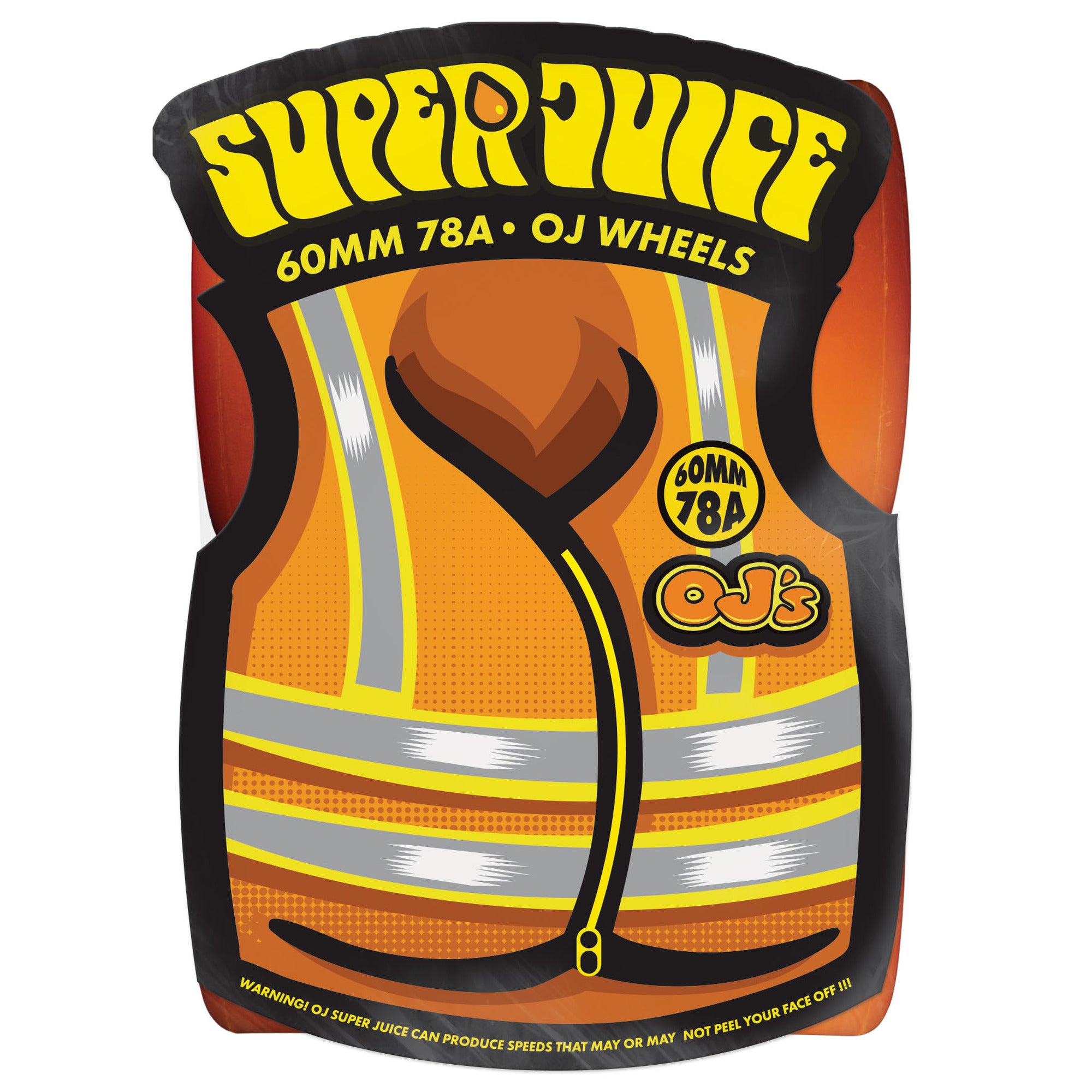 OJ Super Juice 60mm 78a Neon Orange Skateboard Wheels