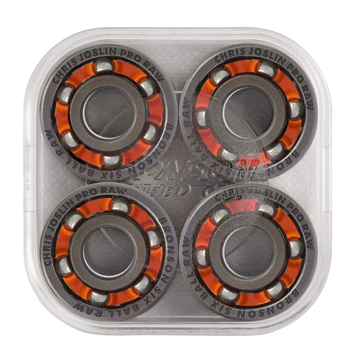 Bronson Speed Co. Chris Joslin Pro 6-Ball Raw Skateboard Bearings