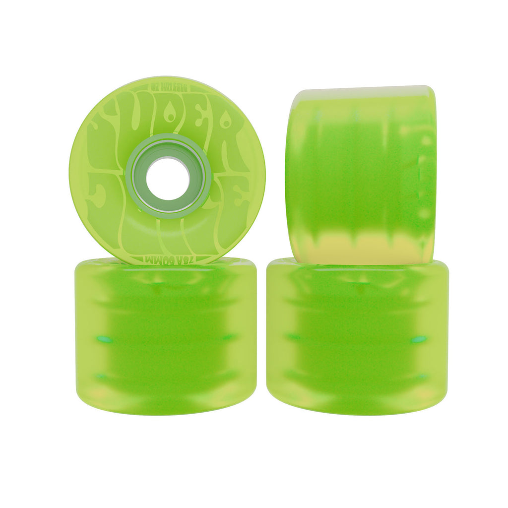 OJ Super Juice 60mm 78a Bubble Gum Transparent Green Skateboard Wheels