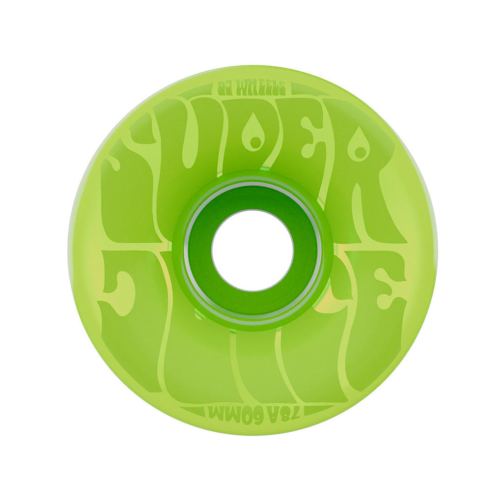 OJ Super Juice 60mm 78a Bubble Gum Transparent Green Skateboard Wheels
