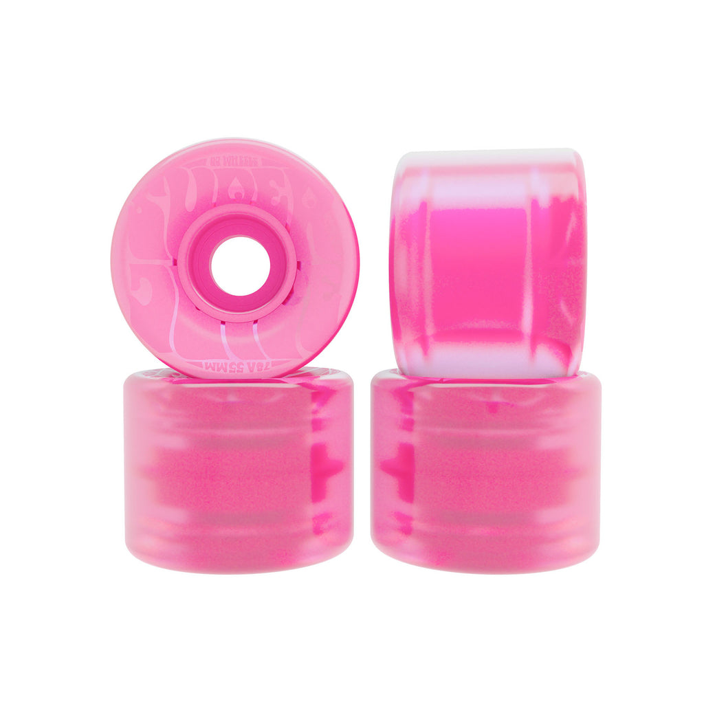 OJ Super Juice 55mm 78a Bubble Gum Transparent Pink Skateboard Wheels