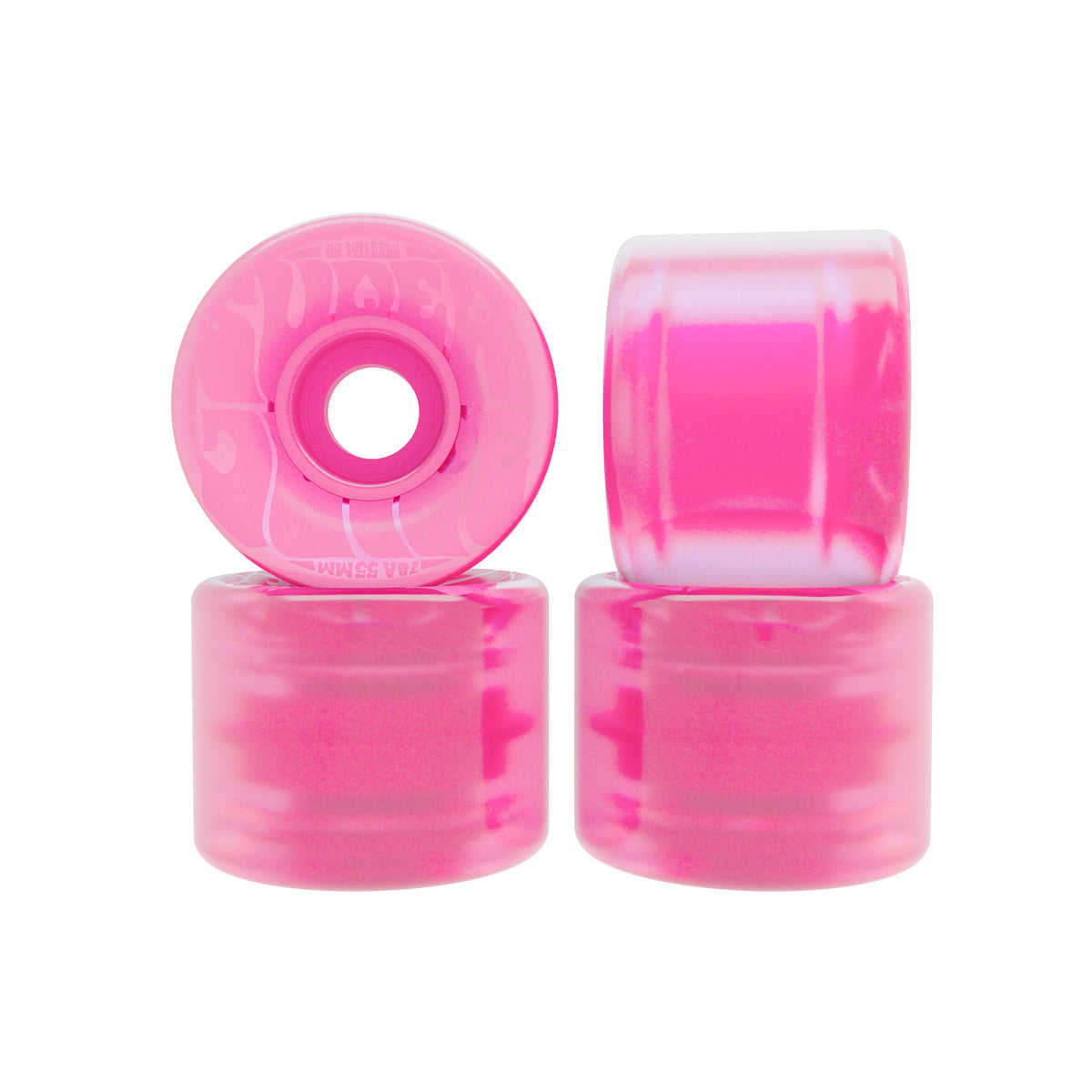 OJ Super Juice 55mm 78a Bubble Gum Transparent Pink Skateboard Wheels