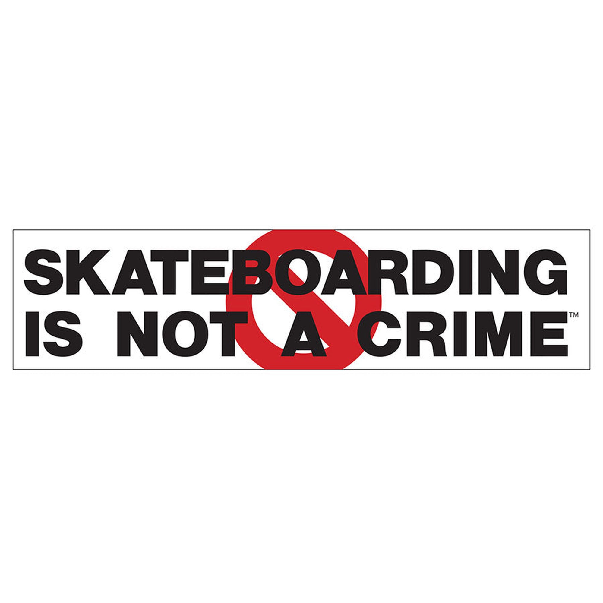 Santa Cruz Anti Skateboarding Is Not A Crime Bumper Sticker