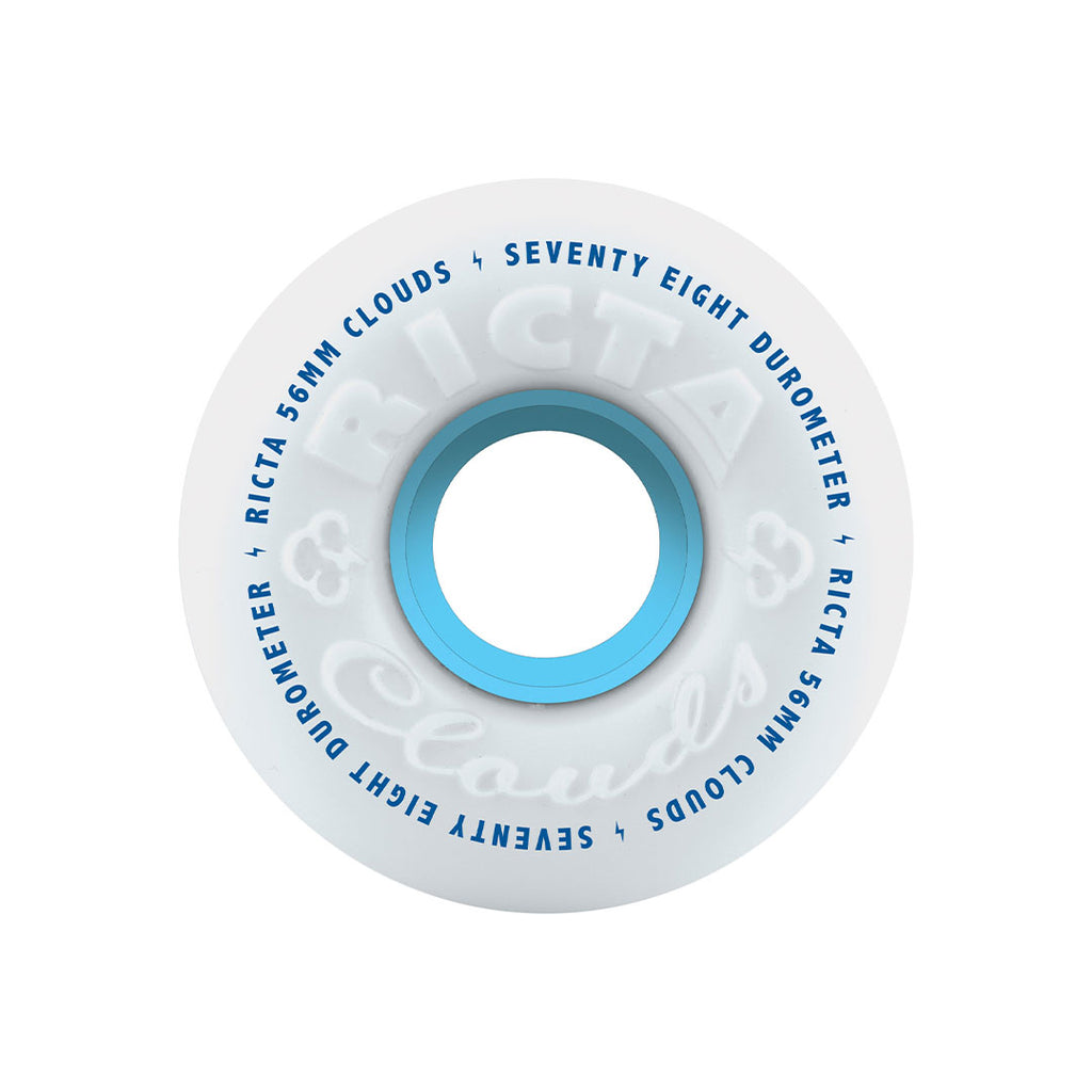 Ricta Clouds 56mm 78a White Blue Skateboard Wheels